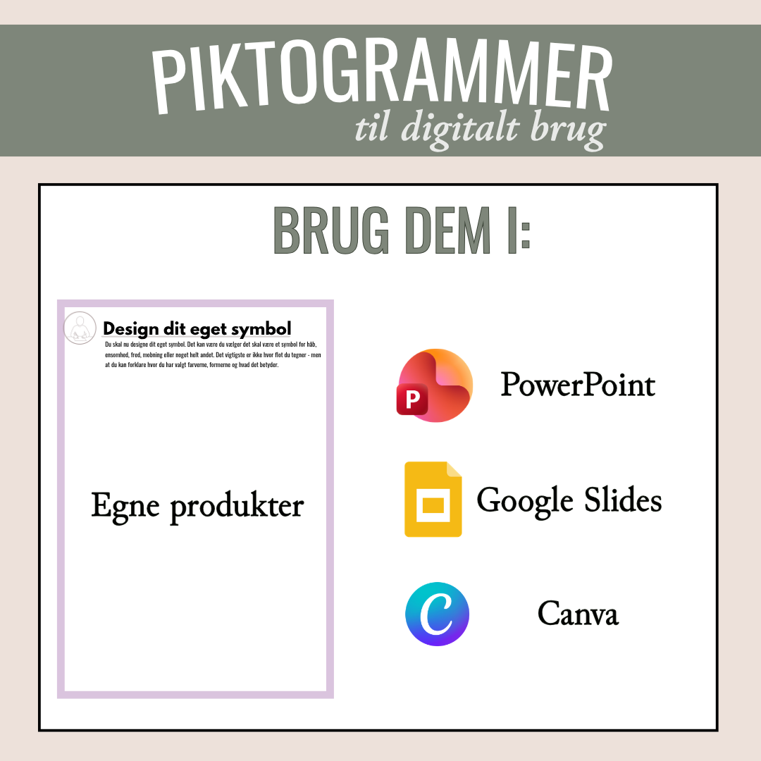 Piktogrammer 16 stk. til digitalt brug – visuelle ikoner til undervisning og læringsmaterialer - Billede 2