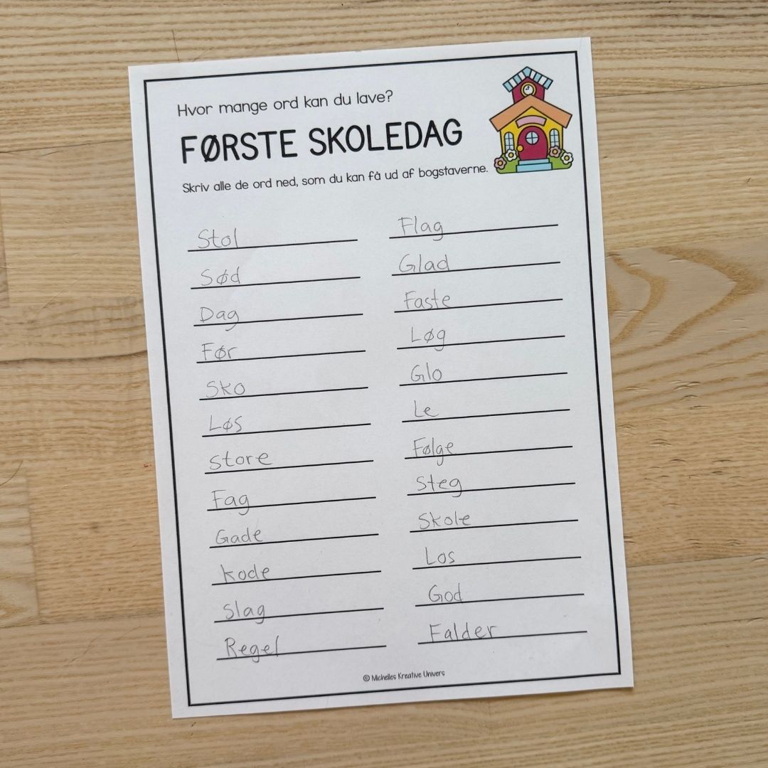 Hvor mange ord kan du lave? Skolestarts version - Billede 3