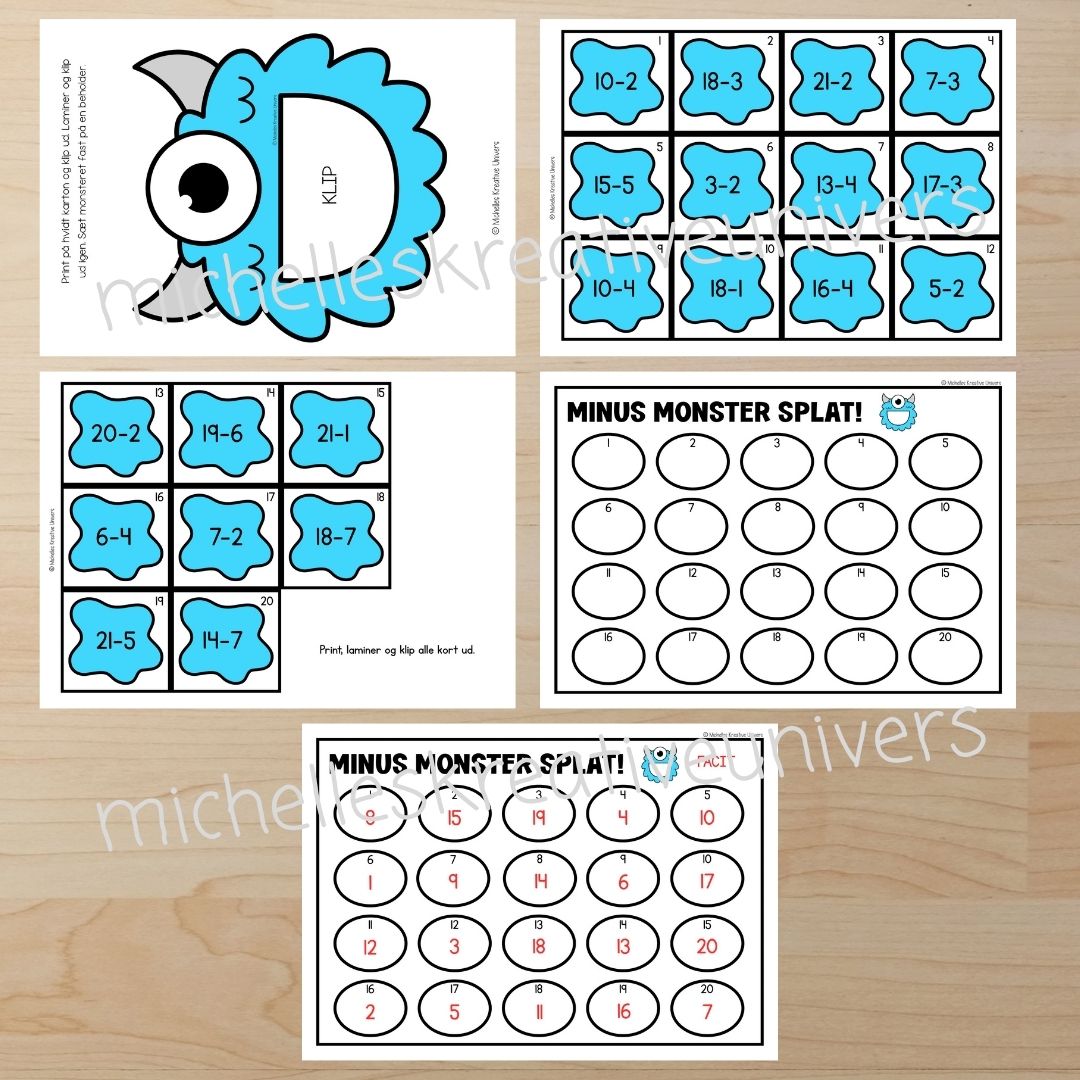 Tal/plus/minus monster splat - Billede 4