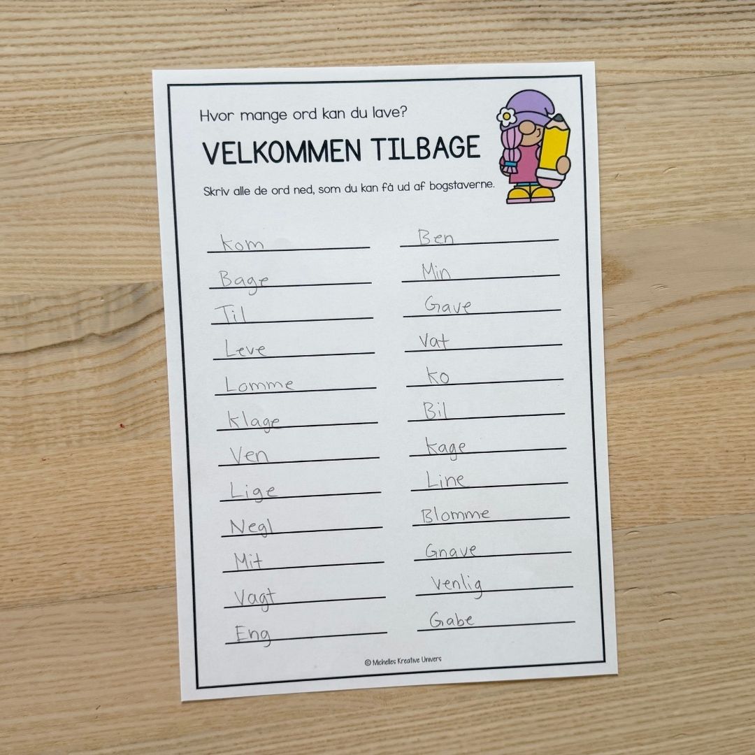 Hvor mange ord kan du lave? Skolestarts version - Billede 4