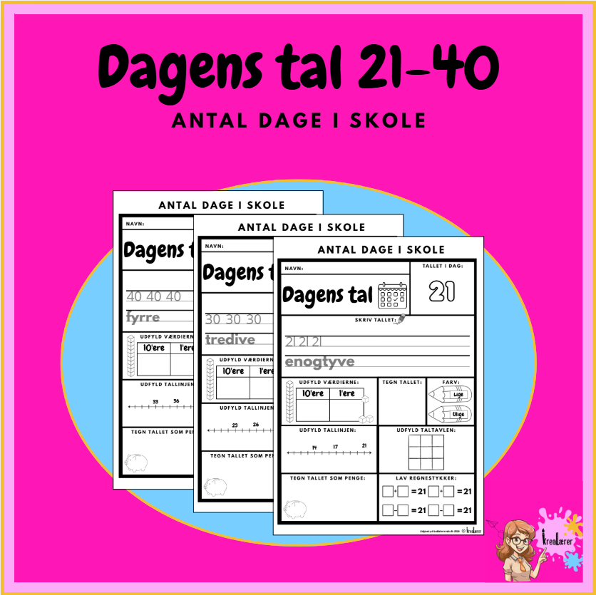 Dagens tal - Antal dage i skole 21-40