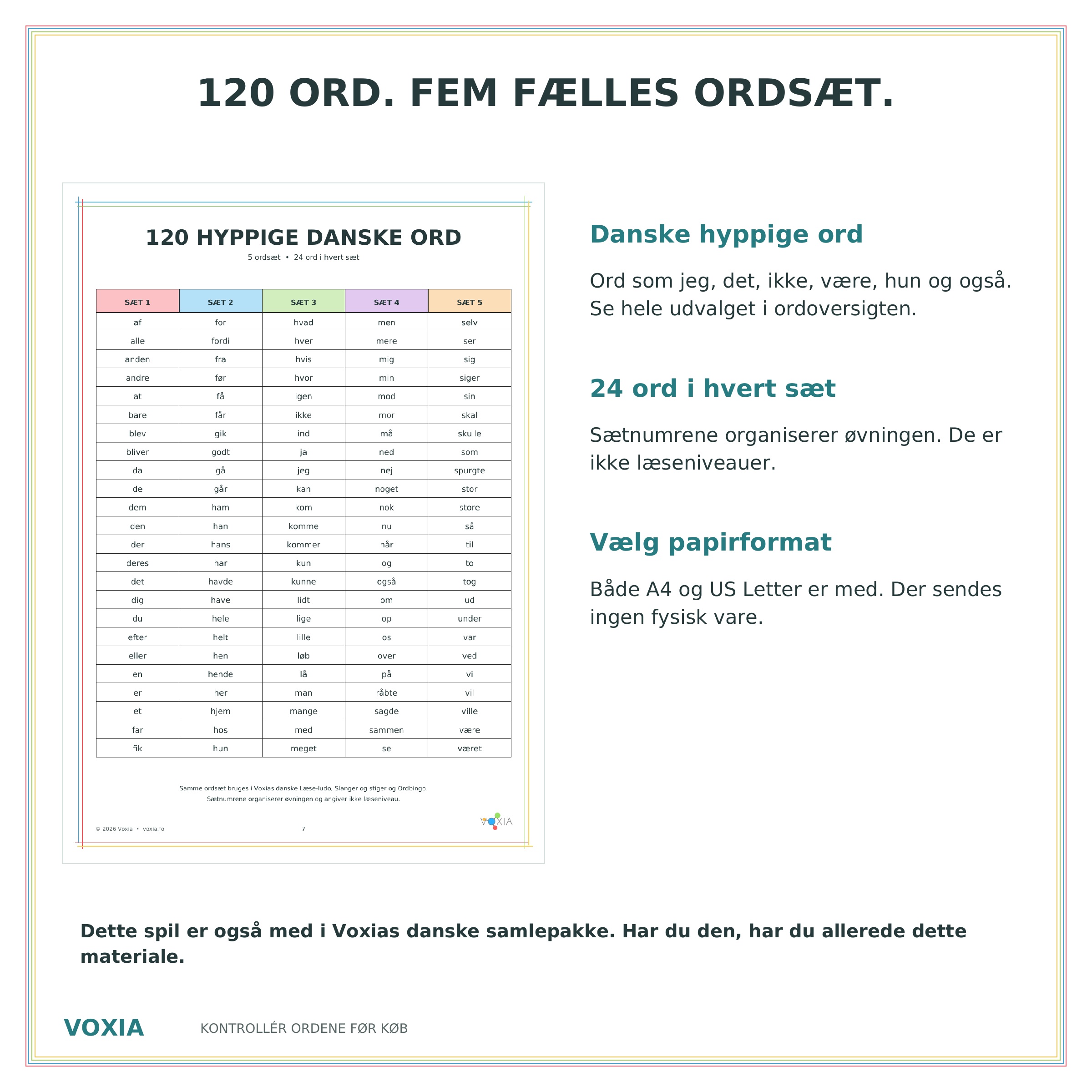 Slanger og stiger – 120 hyppige danske ord - Billede 4