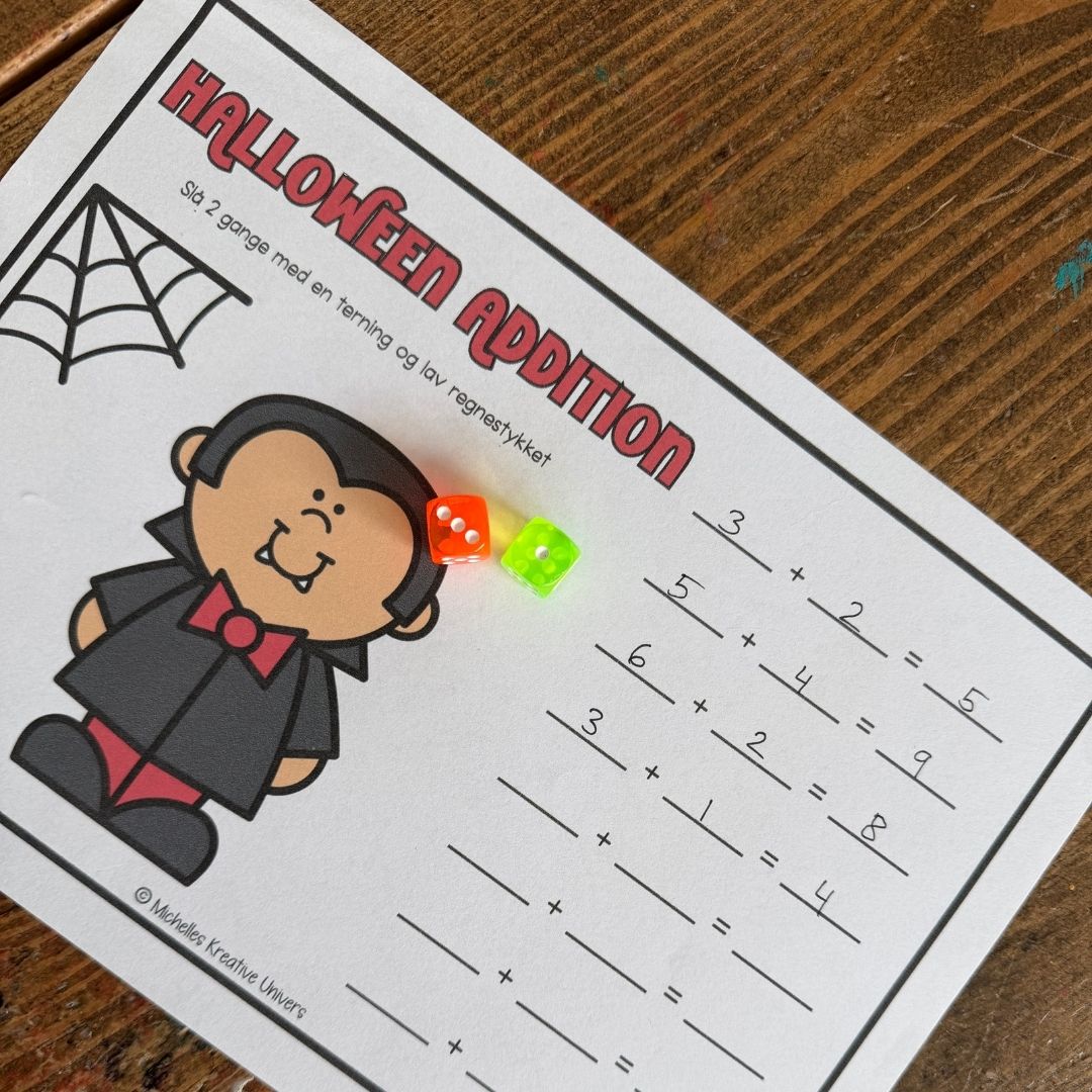 Efterårs- og halloween-additionspil - Billede 4