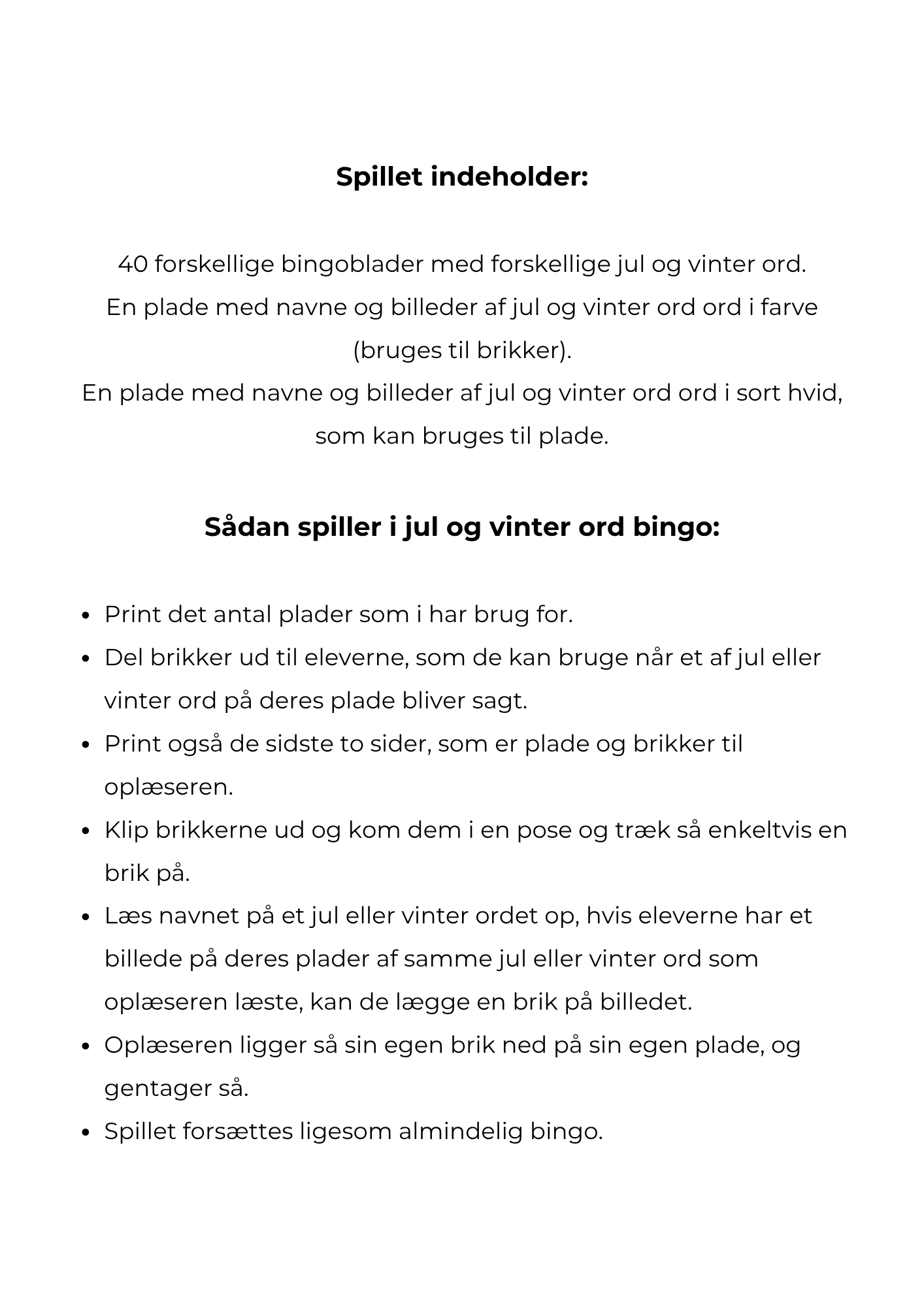 Jul- og vinterbingo - Billede 5