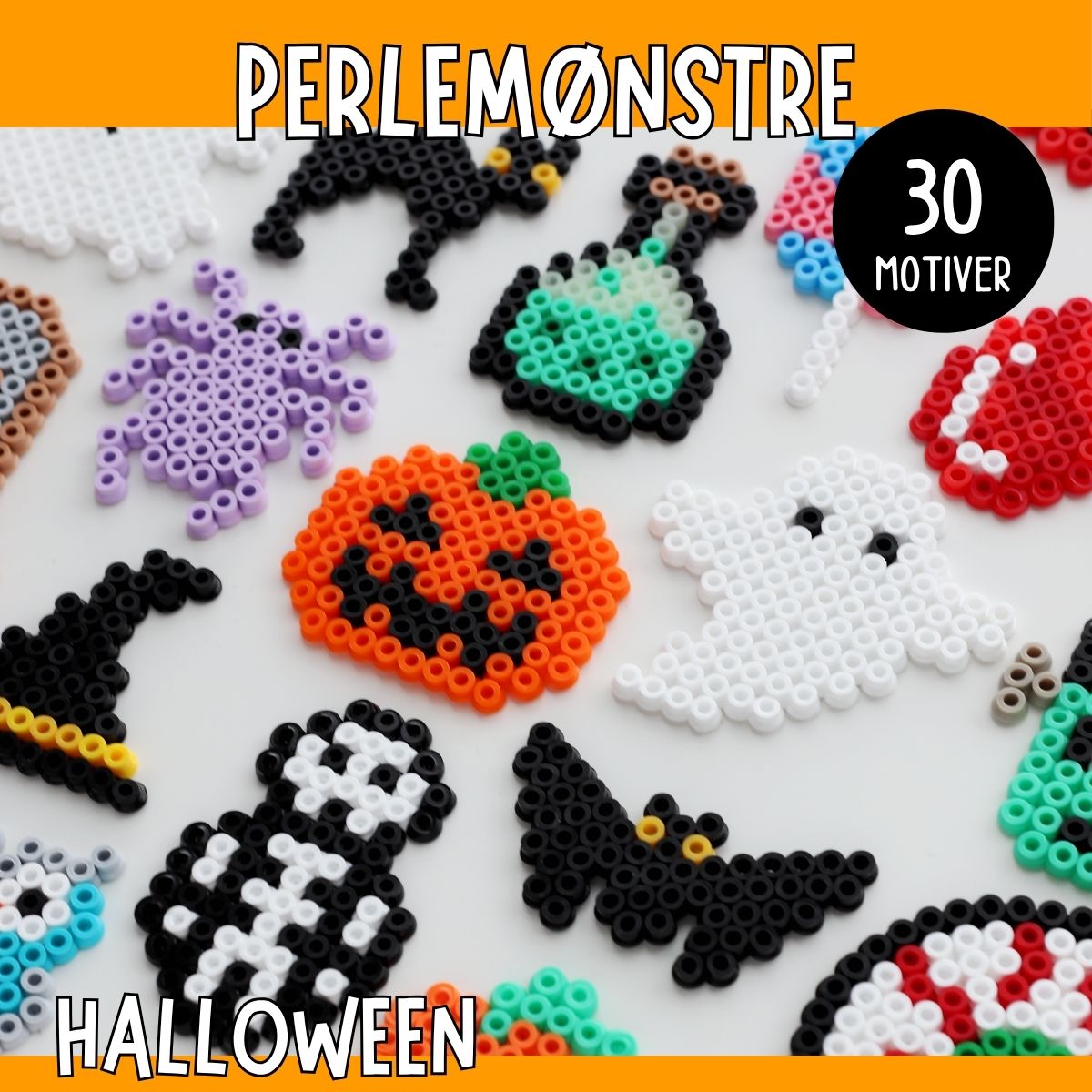 Halloween perleplader - 30 nemme perlemønstre