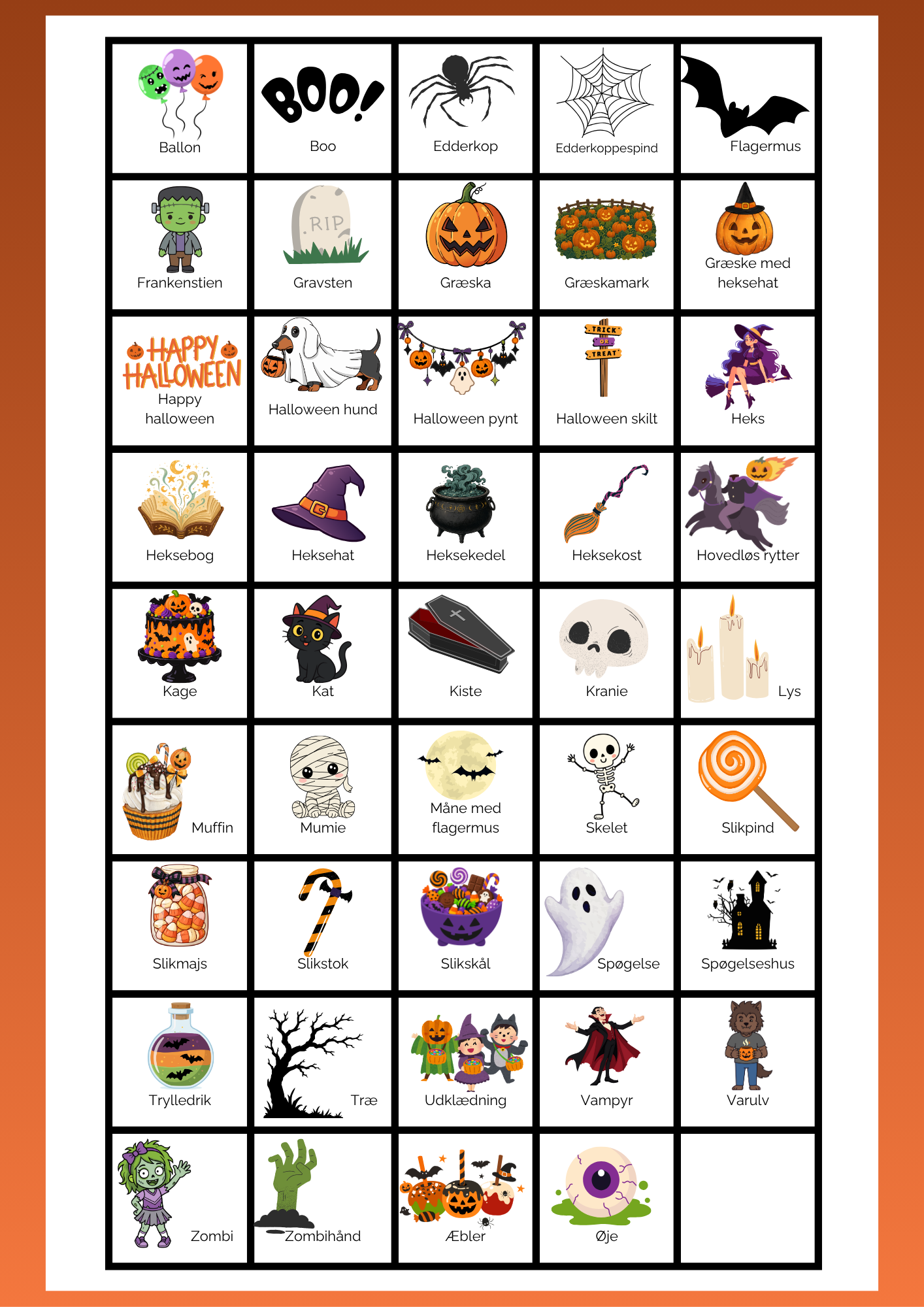 Halloween bingo - Billede 7