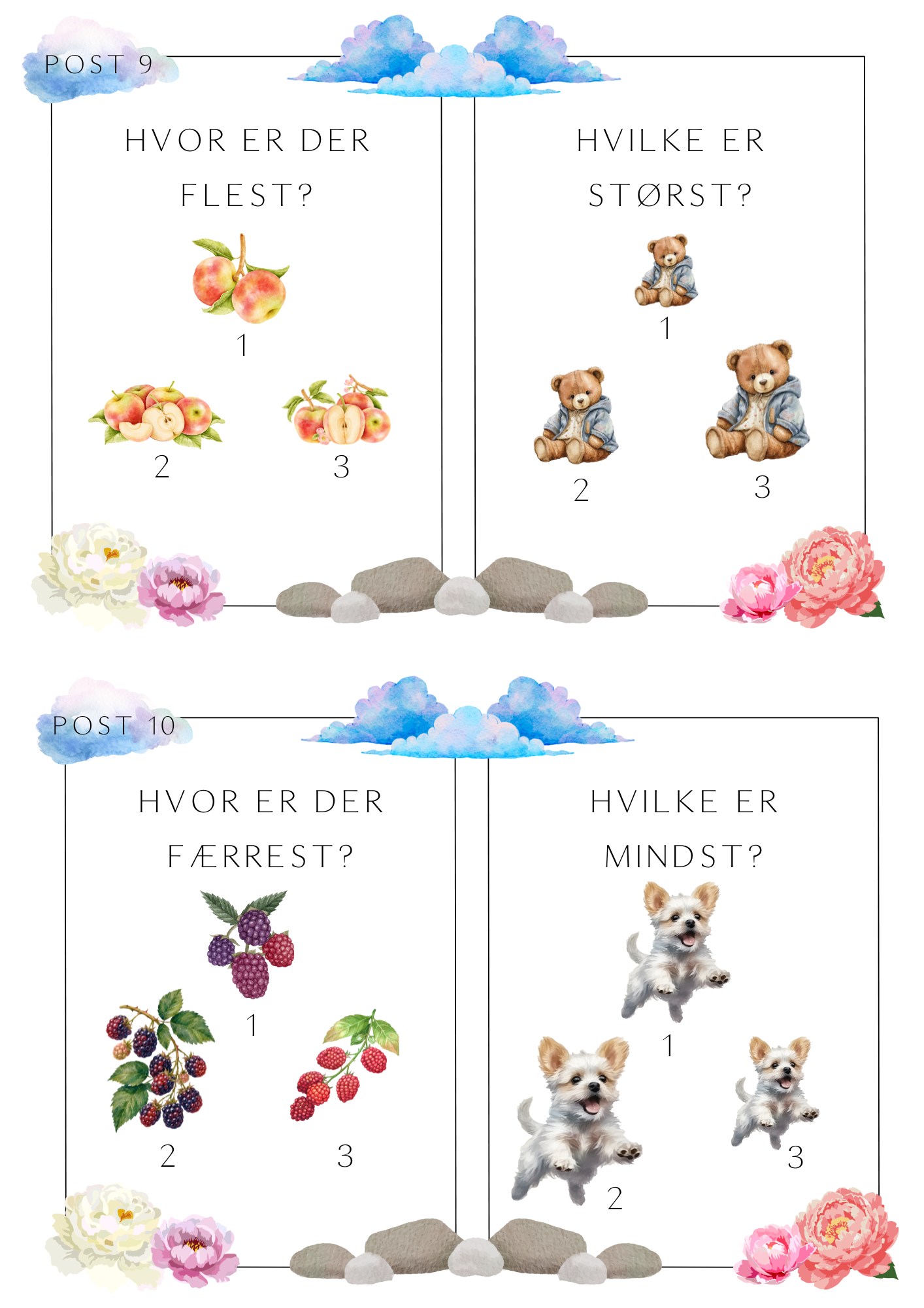 Mængder og størrelser - postløb - Billede 5