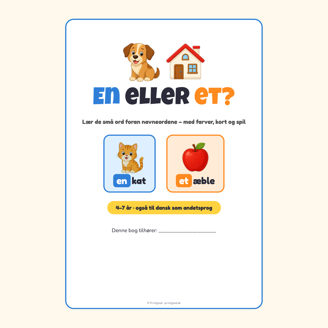 En eller et? – farver, billedkort, spil og minibog