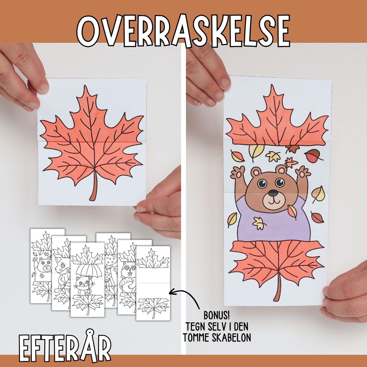 Efterårskrea for børn - Foldbare efterårsblade med overraskelser
